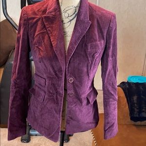 NWOT Short corduroy stylish maroon blazer
